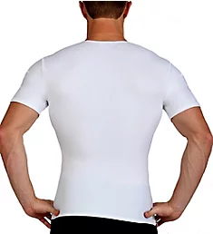 Compression Crew Neck T-Shirt With Side Zipper White M