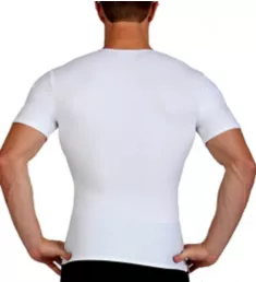 Compression Crew Neck T-Shirt With Side Zipper White M