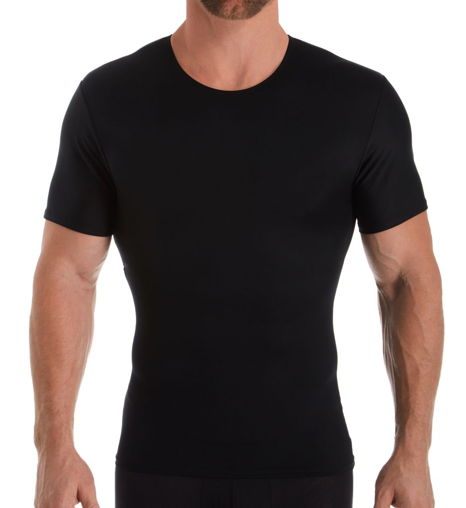 Crew Neck Compression Shirt With Side Zipper-fs