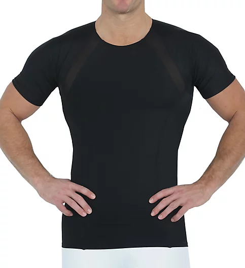 Insta Slim Power Mesh Crew Neck Tee w/ Back & Side Support TS2307