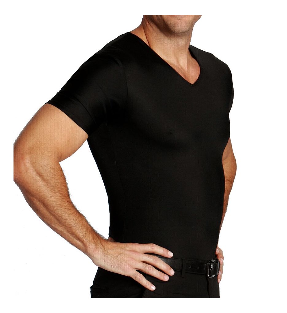 Insta Slim Men s V Neck Shirt Black 6XL