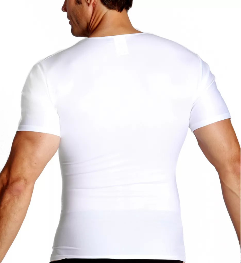Big and Tall Compression V-Neck T-Shirt White 5XL