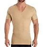 Insta Slim Big and Tall Compression V-Neck T-Shirt Nude 5XL  - Image 1