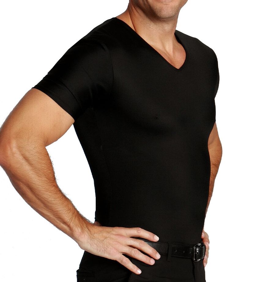 Big and Tall Slimming Short Sleeve V-Neck Shirt-gs