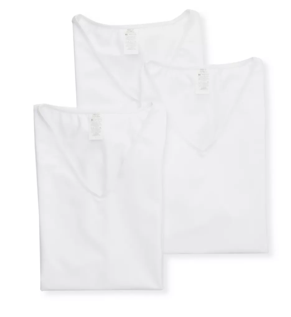 Slimming Compression Short Sleeve T-Shirt - 3 Pack White L