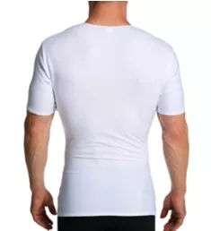 Slimming Compression Short Sleeve T-Shirt - 3 Pack White L