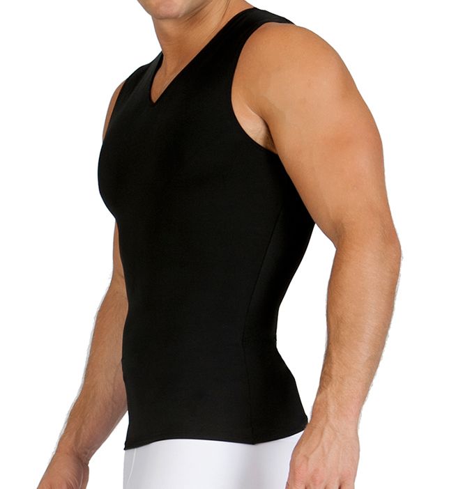 Compression V-Neck Tank BLK L by Insta Slim