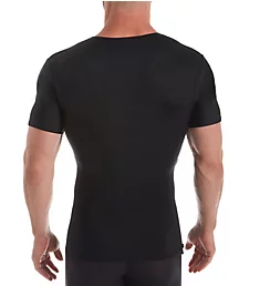 V-Neck Compression Shirt With Side Zipper BLK M