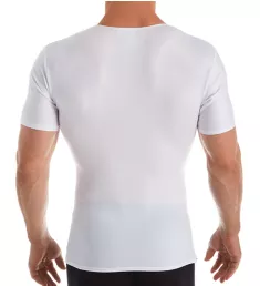 V-Neck Compression Shirt With Side Zipper WHT XL