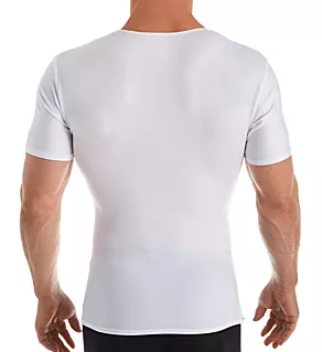 V-Neck Compression Shirt With Side Zipper WHT 2XL