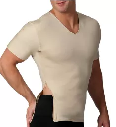 V-Neck Compression Shirt With Side Zipper