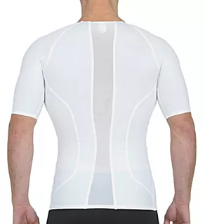 Power Mesh V-Neck T-Shirt w/ Back & Side Support