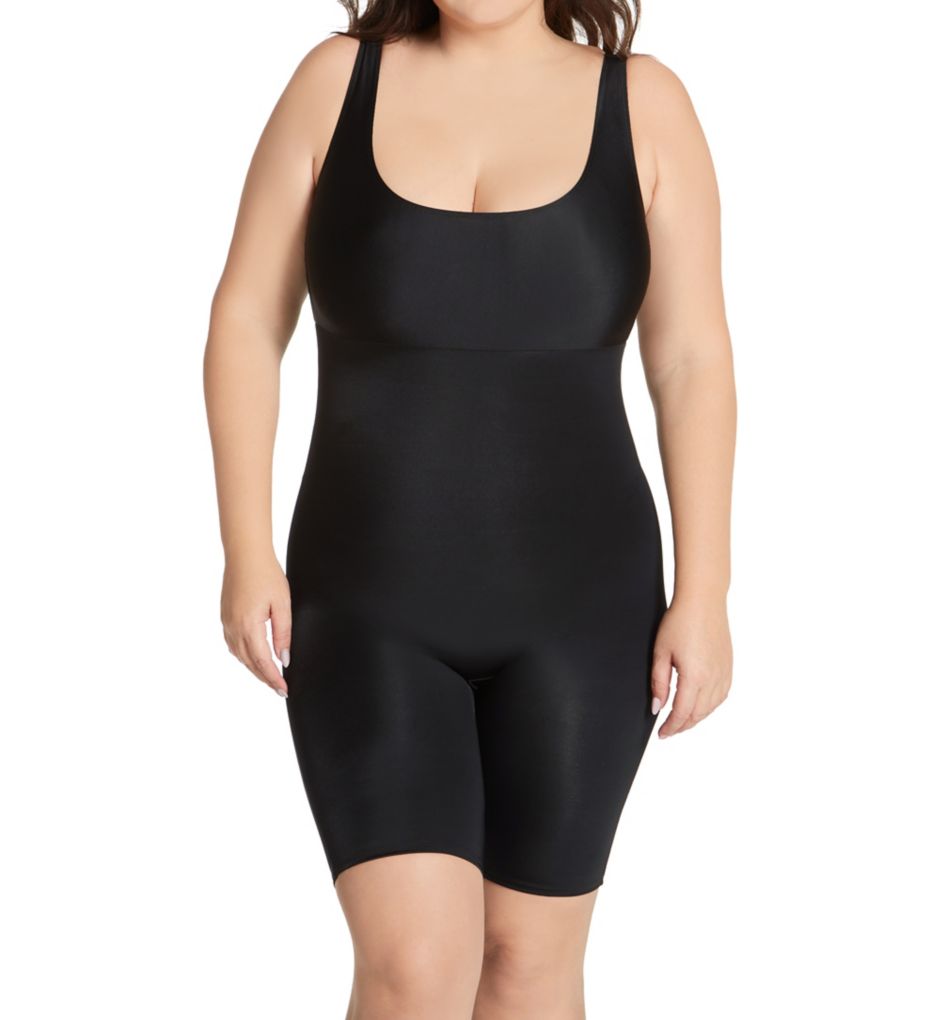 Curvy Tank Body Short with Open Gusset Black 5X