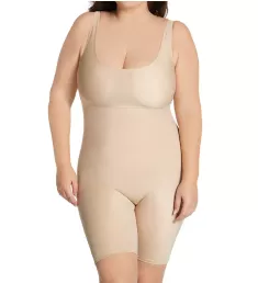 Curvy Tank Body Short with Open Gusset Nude 2X