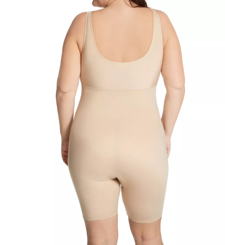 Curvy Tank Body Short with Open Gusset Nude 2X