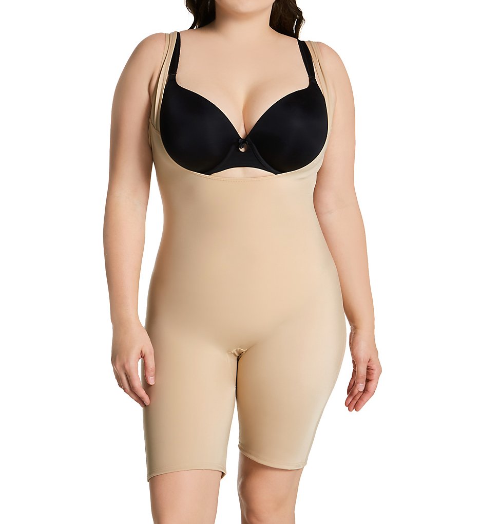 InstantFigure - InstantFigure B40161X Curvy Torsette Body Slimming Short with Gusset (Nude 5XL)