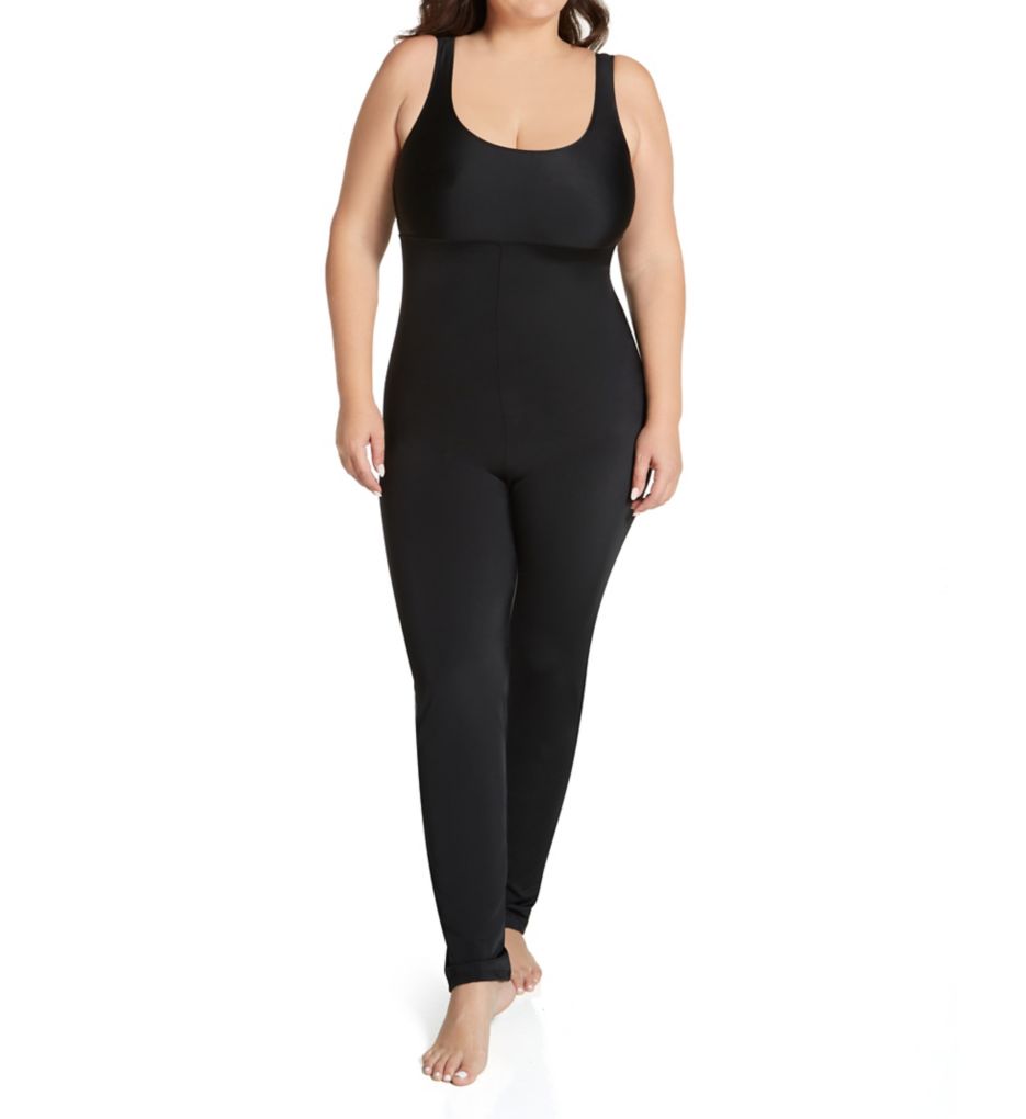 InstantFigure (2537421) -- InstantFigure B40231X Curvy Tank Bodysuit (Black 5XL)