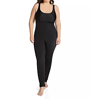 Curvy Tank Bodysuit Black 2X
