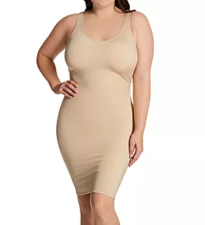 Curvy Tank Slip Dress Nude 2X