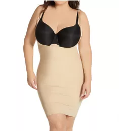 Curvy Under Bust Torsette Tank Dress Nude 2X