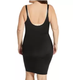 Curvy Under Bust Torsette Tank Dress Black 2X