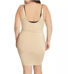 Curvy Under Bust Torsette Tank Dress Nude 2X