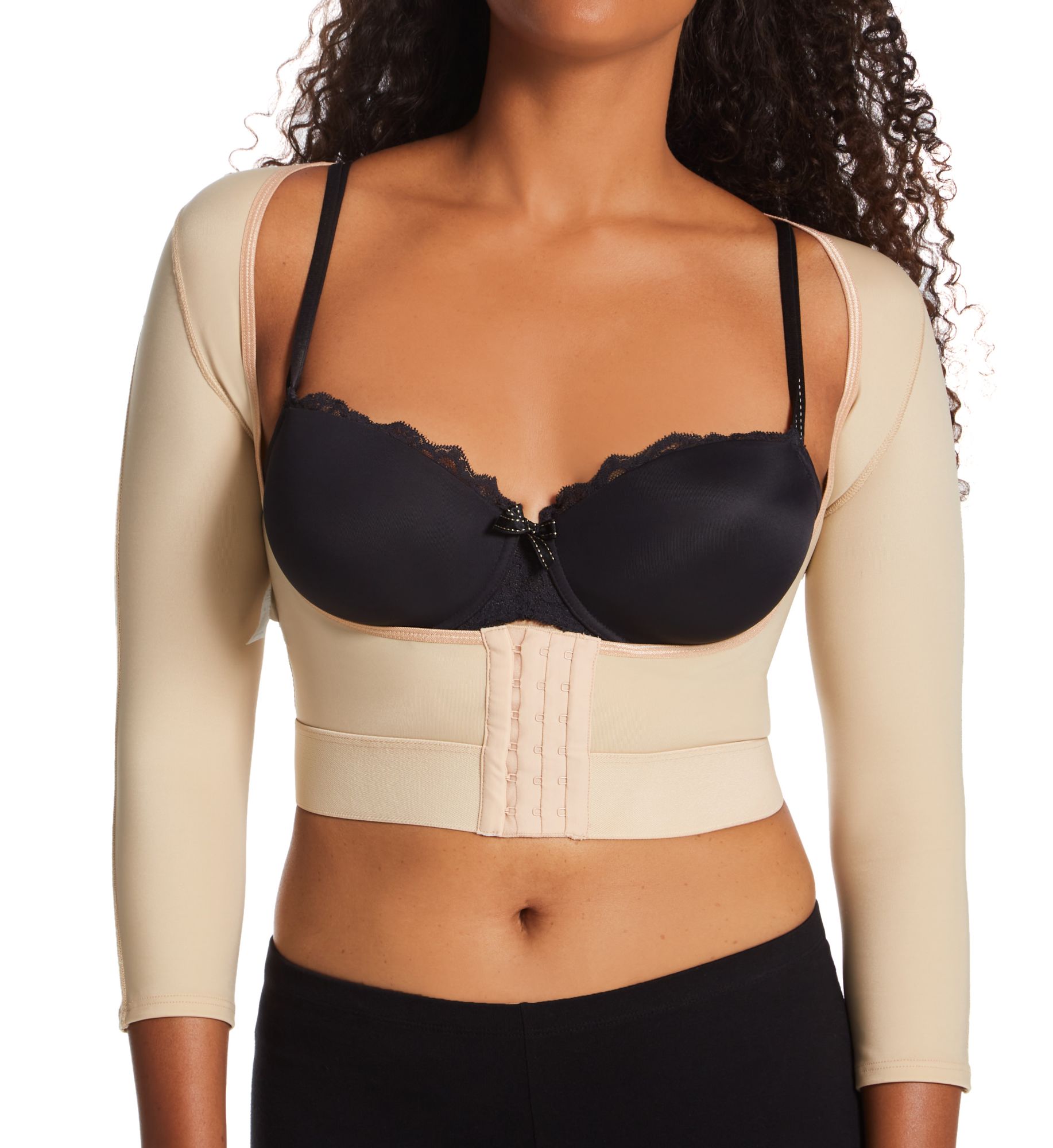 InstantFigure Women's InstantRecoveryMD Under Bust Crop Top With Zip in Nude | Size: Small | HerRoom.com