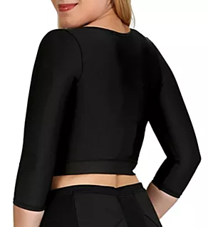 InstantRecoveryMD Under Bust Crop Top w/ Zip Black S
