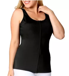 InstantRecoveryMD Scoop Neck Tank Top w/ Front Zip Black S