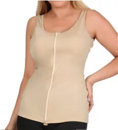 InstantRecoveryMD Scoop Neck Tank Top w/ Front Zip Nude S