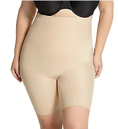 Curvy Hi-Waist Slimming Short with Open Gusset Nude 2X