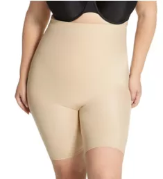 Curvy Hi-Waist Slimming Short with Open Gusset Nude 2X