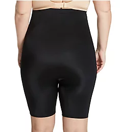 Curvy Hi-Waist Slimming Short with Open Gusset Black 2X