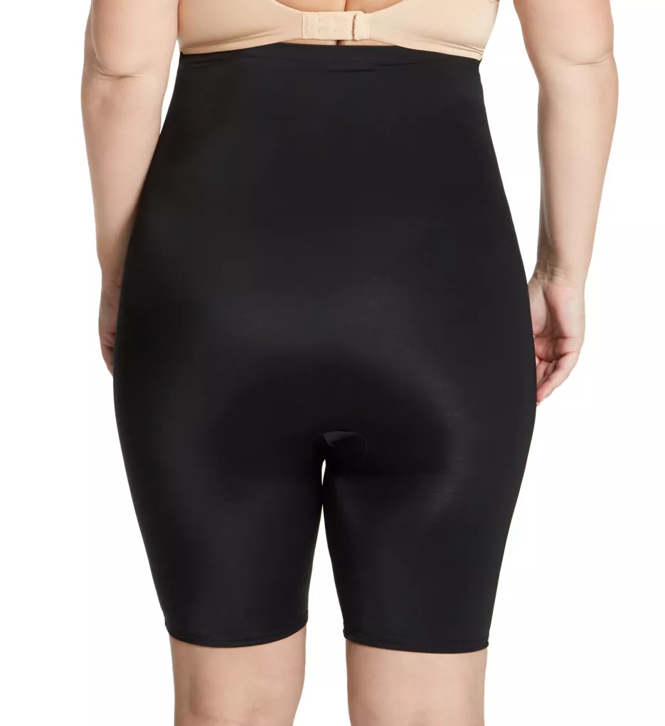 Curvy Hi-Waist Slimming Short with Open Gusset Black 2X