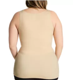 Curvy Hi-Back Shirred Front Tank Top