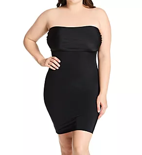 Curvy Empire Waist Bandeau Dress Black 3X