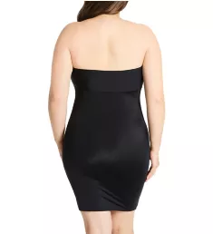 Curvy Empire Waist Bandeau Dress Black 2X