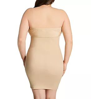 Curvy Empire Waist Bandeau Dress Nude 3X