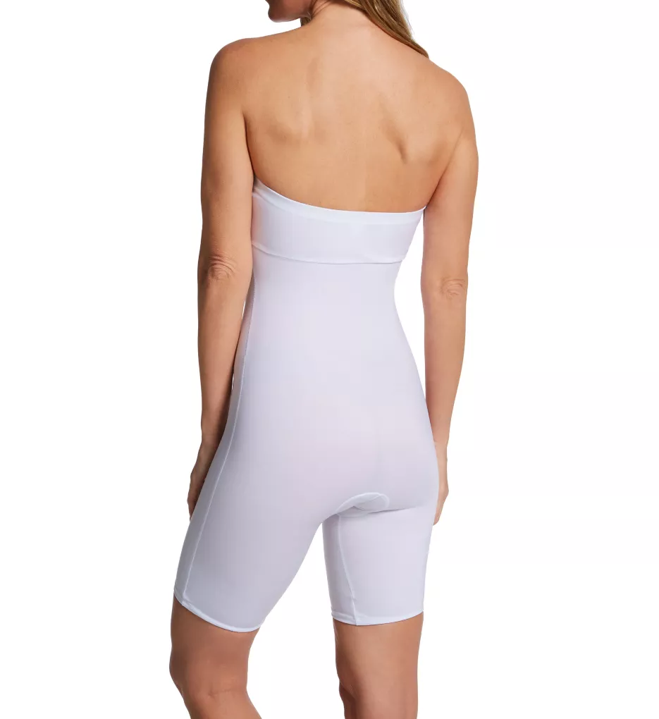 Bandeau Body Short with Open Gusset White L