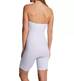 Bandeau Body Short with Open Gusset White XS