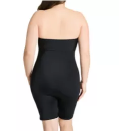 Curvy Bandeau Body Short with Open Gusset Black 2X