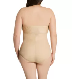 Curvy Bandeau Brief Bodysuit Nude 2X