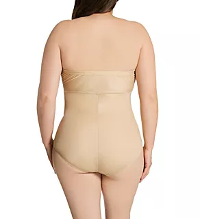 Curvy Bandeau Brief Bodysuit Nude 2X