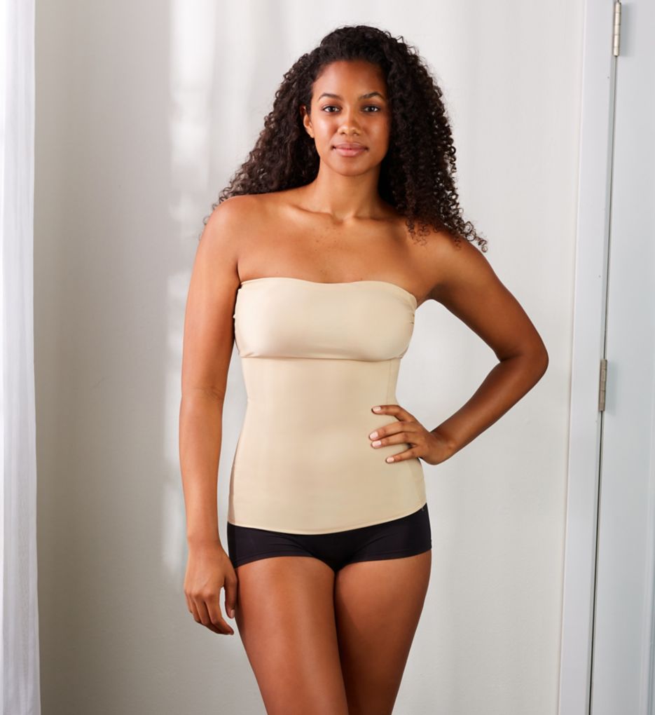 InstantFigure Womens Compression Shapewear Tummy Control Strapless Bandeau Tube  Top WBT035 - Black - S : : Clothing, Shoes & Accessories