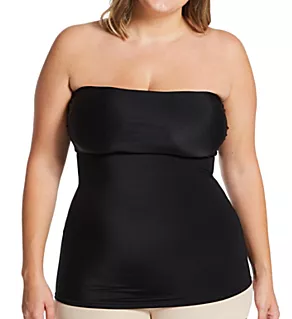 Curvy Strapless Bandeau Top Black 3X