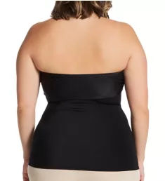 Curvy Strapless Bandeau Top Black 2X