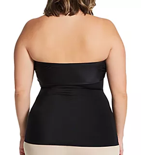 Curvy Strapless Bandeau Top Black 3X
