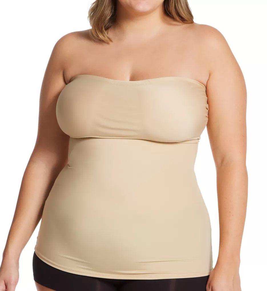 InstantFigure Women's Firm Compression Shaping Strapless Bandeau Top 