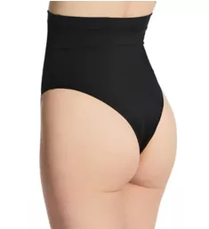 Shapewear Hi-Waist Full Front Coverage Thong Black L