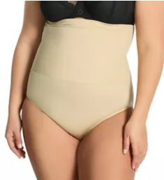 Curvy Hi-Waist Double Control Brief Nude 2X